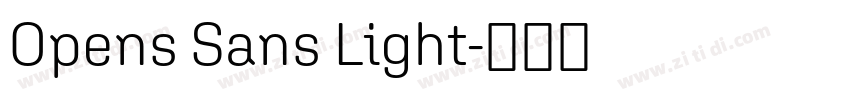 Opens Sans Light字体转换